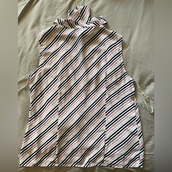 Anne Klein Striped Sleeveless Top size L like new - Picture 1 of 7